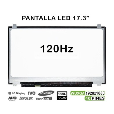 PANTALLA LED DE 17.3" PARA PORTÁTIL 922934-001 120HZ 40 PINES FHD