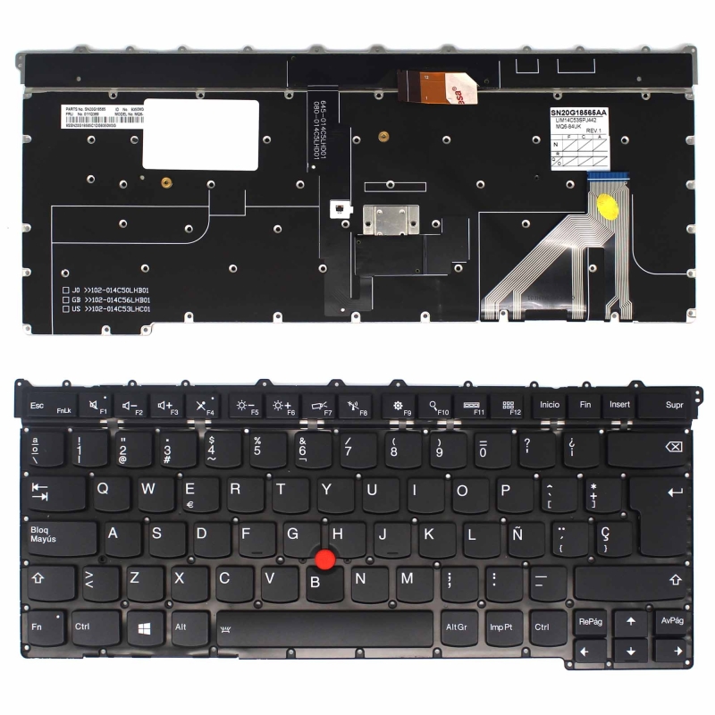 TECLADO PORTATIL LENOVO THINKPAD X1 CARBON 3GEN 2015 MQ6-85GB SG-6470-2EA