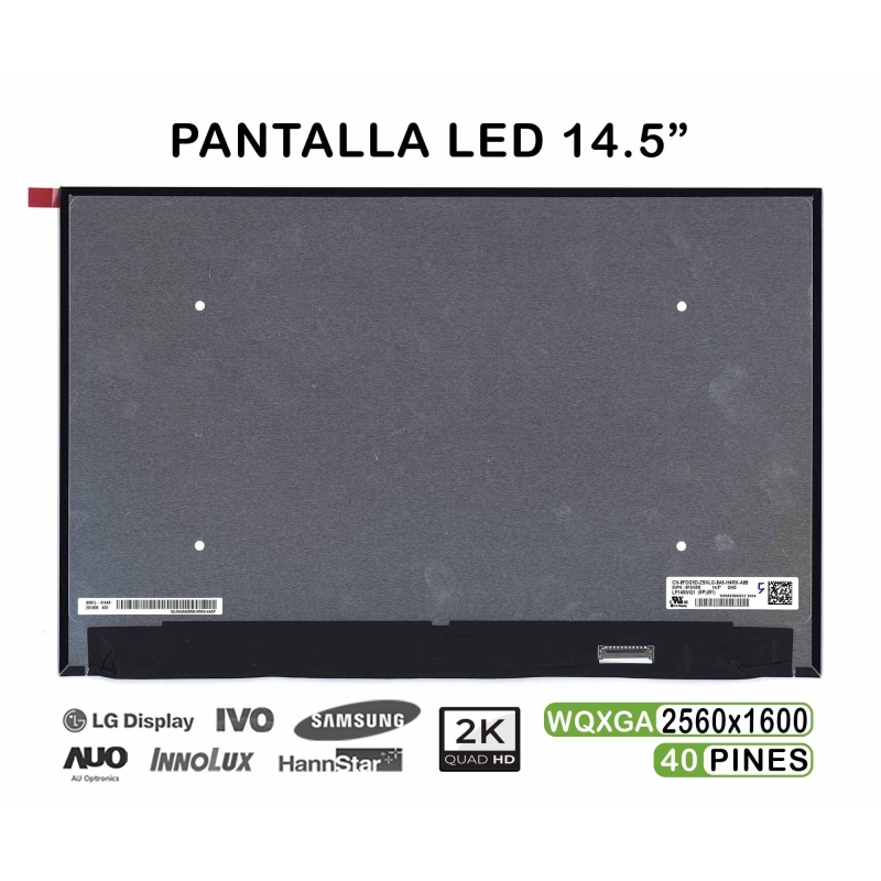 ECRÃ LED DE 14.5" PARA PORTATIL N145GCG-GT1 LP145WQ1-SPB1 QHD 30 PINES