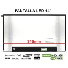 ECRÃ LED DE 14" PARA PORTATIL NV140FHM-N63 V8.1 FHD 30 PINES