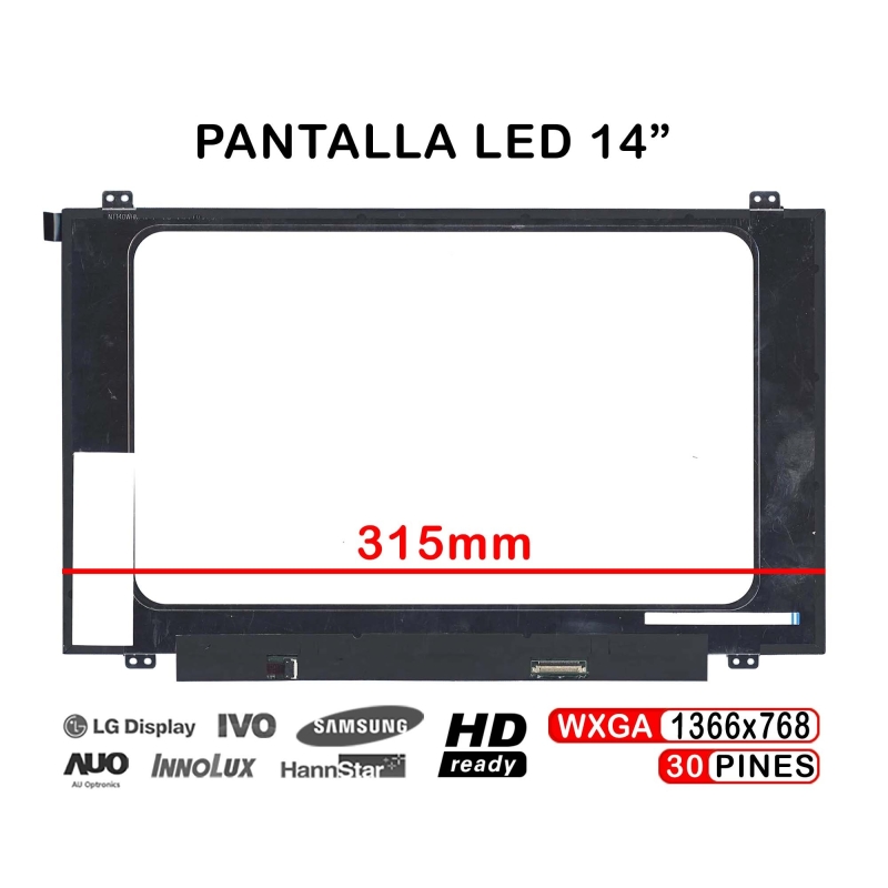 Acquista lo schermo LED portatile da 14" NT140WHM-N44 315mm