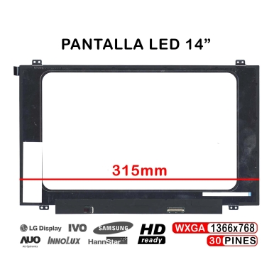 Acquista lo schermo LED portatile da 14" NT140WHM-N44 315mm