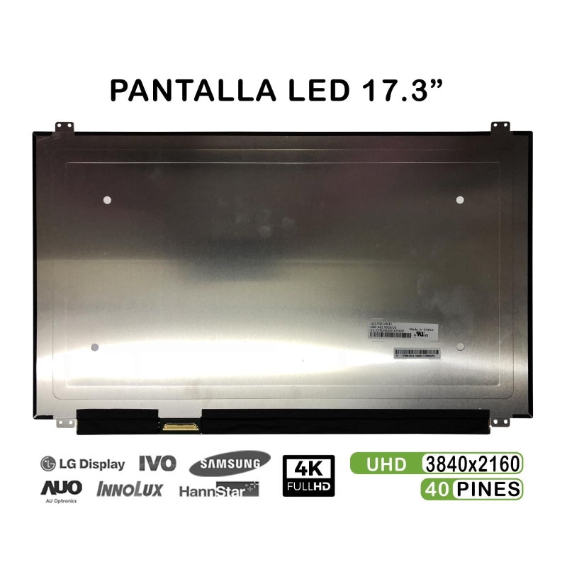 ECRÃ LED DE 17.3" PARA PORTATIL LQ173D1JW31 3840X2160 40 PINES