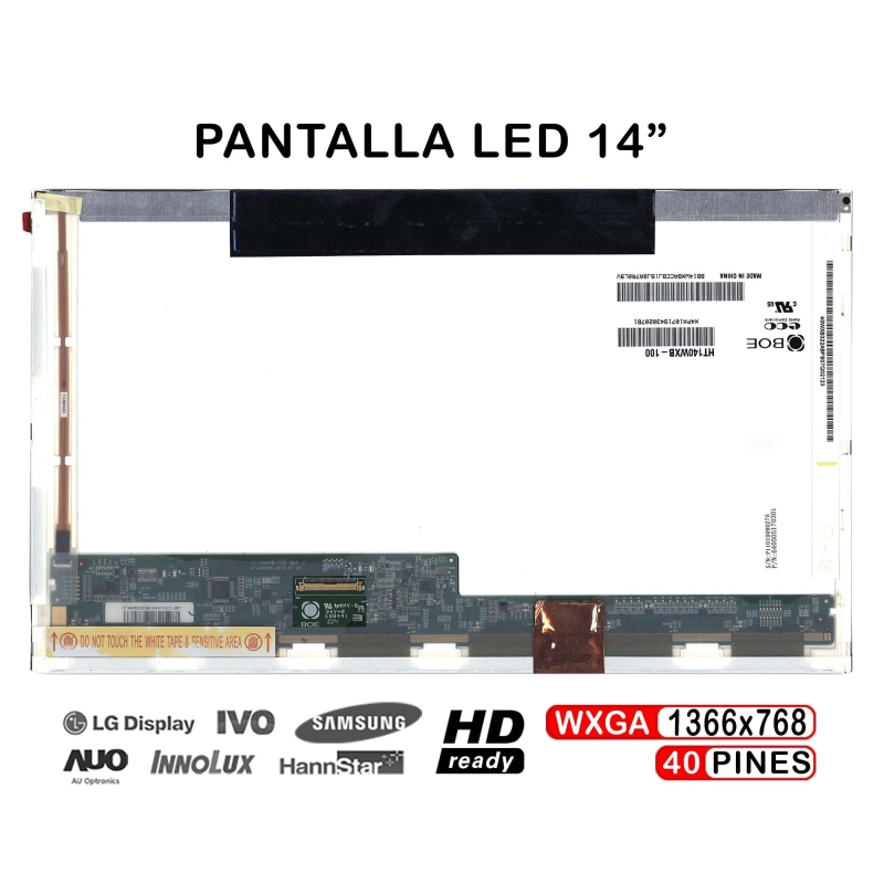 ECRÃ LED DE 14" PARA PORTATIL LTN140AT26-T01 LP140WH1 (TL) (C6)