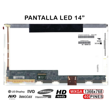 PANTALLA LED DE 14" PARA PORTÁTIL PACKARD BELL EASYNOTE NJ31 NJ65