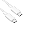 CABLE USB-C CARGA RÁPIDA DE 140W - 240W CON CHIP E-MARK 1.80M BLANCO