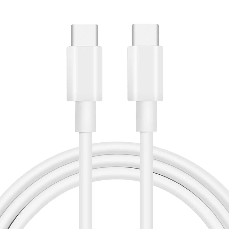 CABO USB-C DE CARGA RÁPIDA DE 140 W COM CHIP E-MARK 1.80 M BRANCO