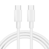 CABLE USB-C CARGA RÁPIDA DE 140W - 240W CON CHIP E-MARK 1.80M BLANCO