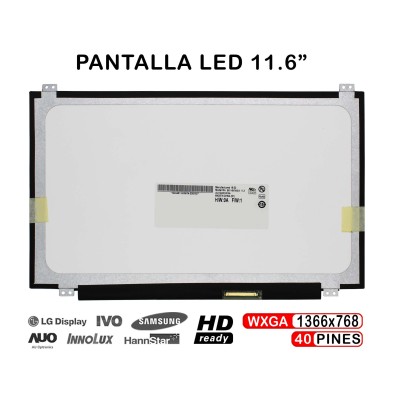 PANTALLA LED DE 11.6" PARA PORTÁTIL TOSHIBA SATELLITE PRO NB10-A-124