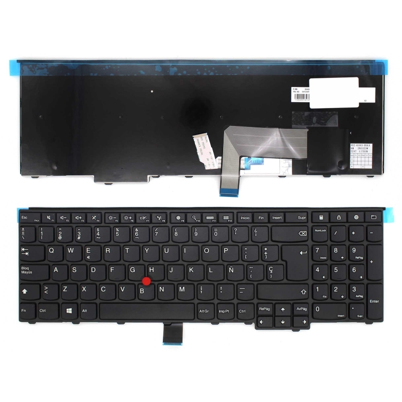 TECLADO PARA PORTATIL LENOVO THINKPAD E545 E540 E531 PRETO