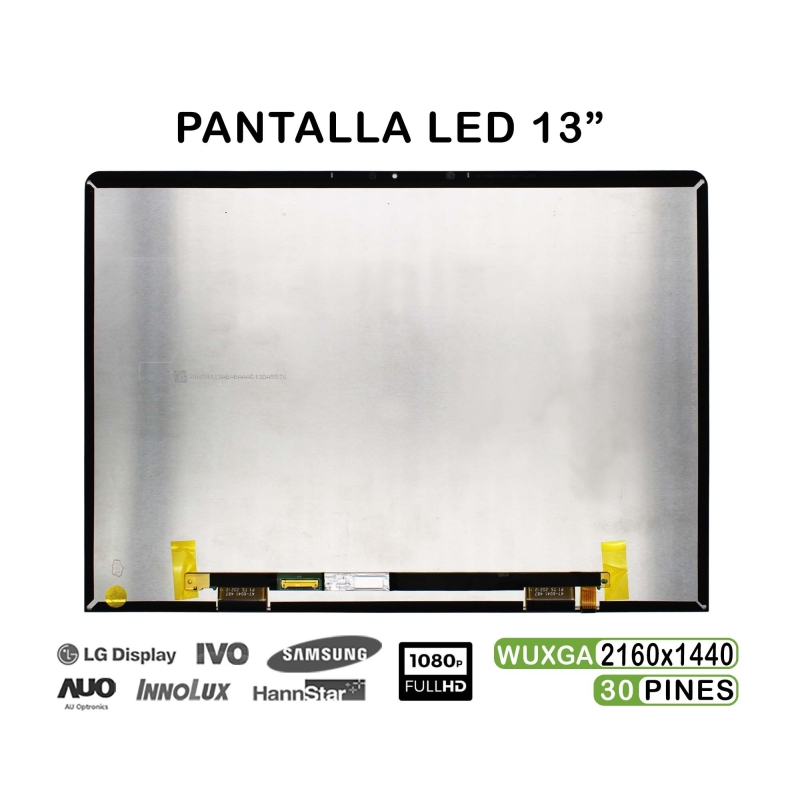 ECRÃ LED DE 13" PARA PORTATIL TV130WTM-NH0 2160X1440 30 PINES VIDRADO