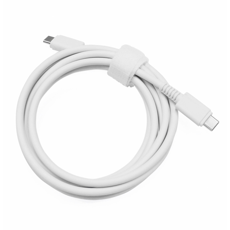 Cabo USB-C com carregamento rápido 140W chip e-mark 1.80 m Branco