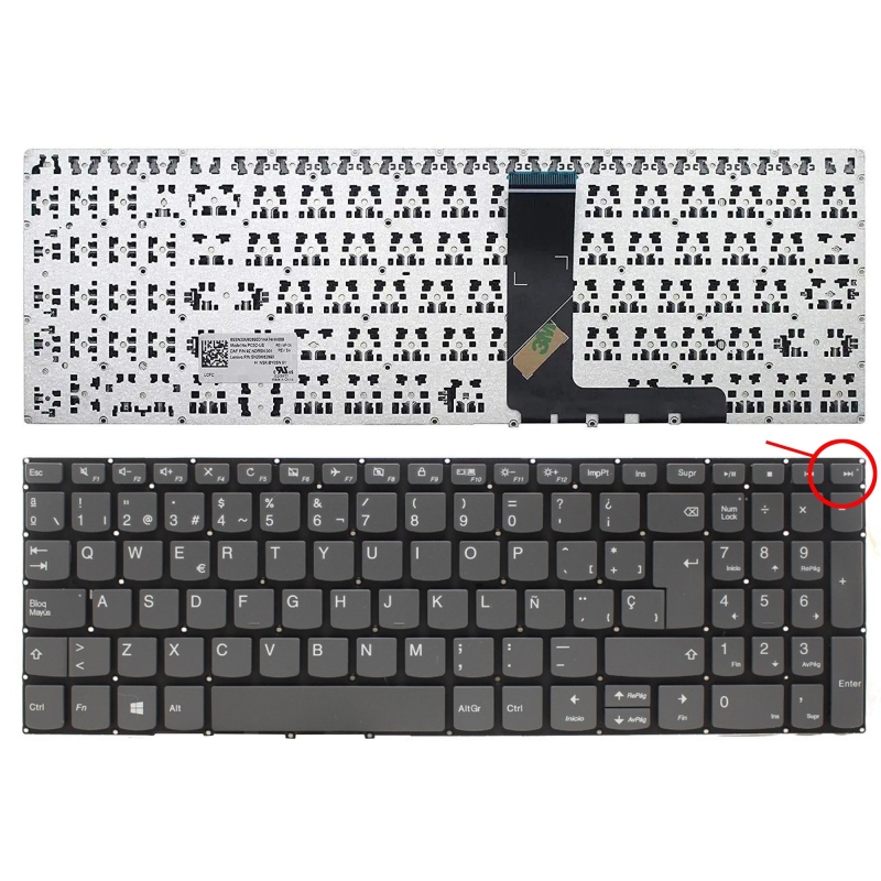 TECLADO PARA PORTATIL LENOVO IDEAPAD V330-15ISK V330-15IKB S340-15IIL