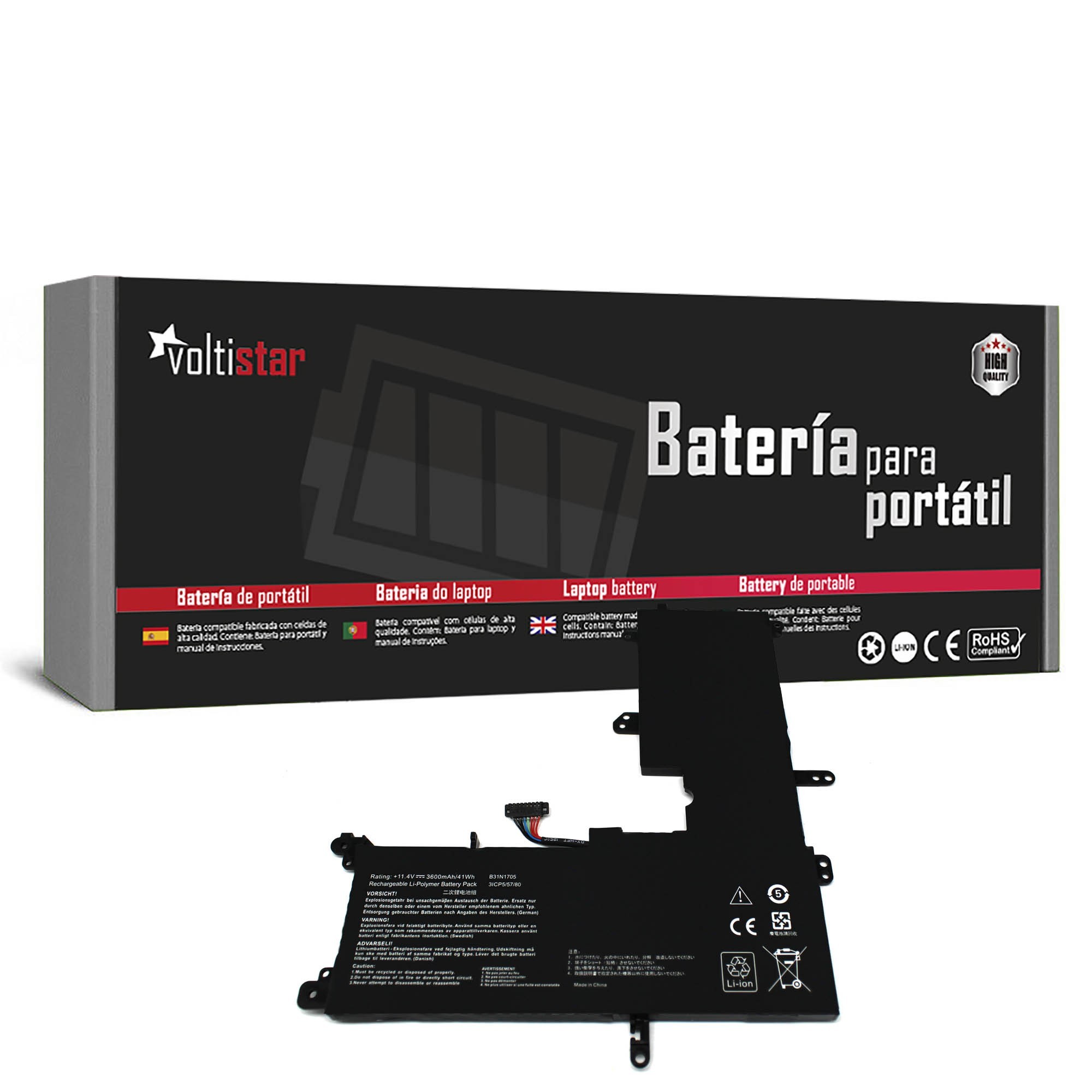 Bateria para Portátil ASUS VIVOBOOK FLIP 14 TP410UA SERIE 3ICP5/57/80 B31N1705