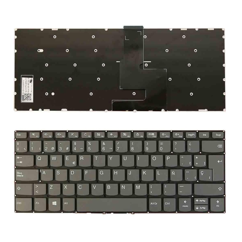 TECLADO PARA PORTATIL LENOVO YOGA 520-14IKB 720-15IKB CINZENTO SIN ESTRUTURA