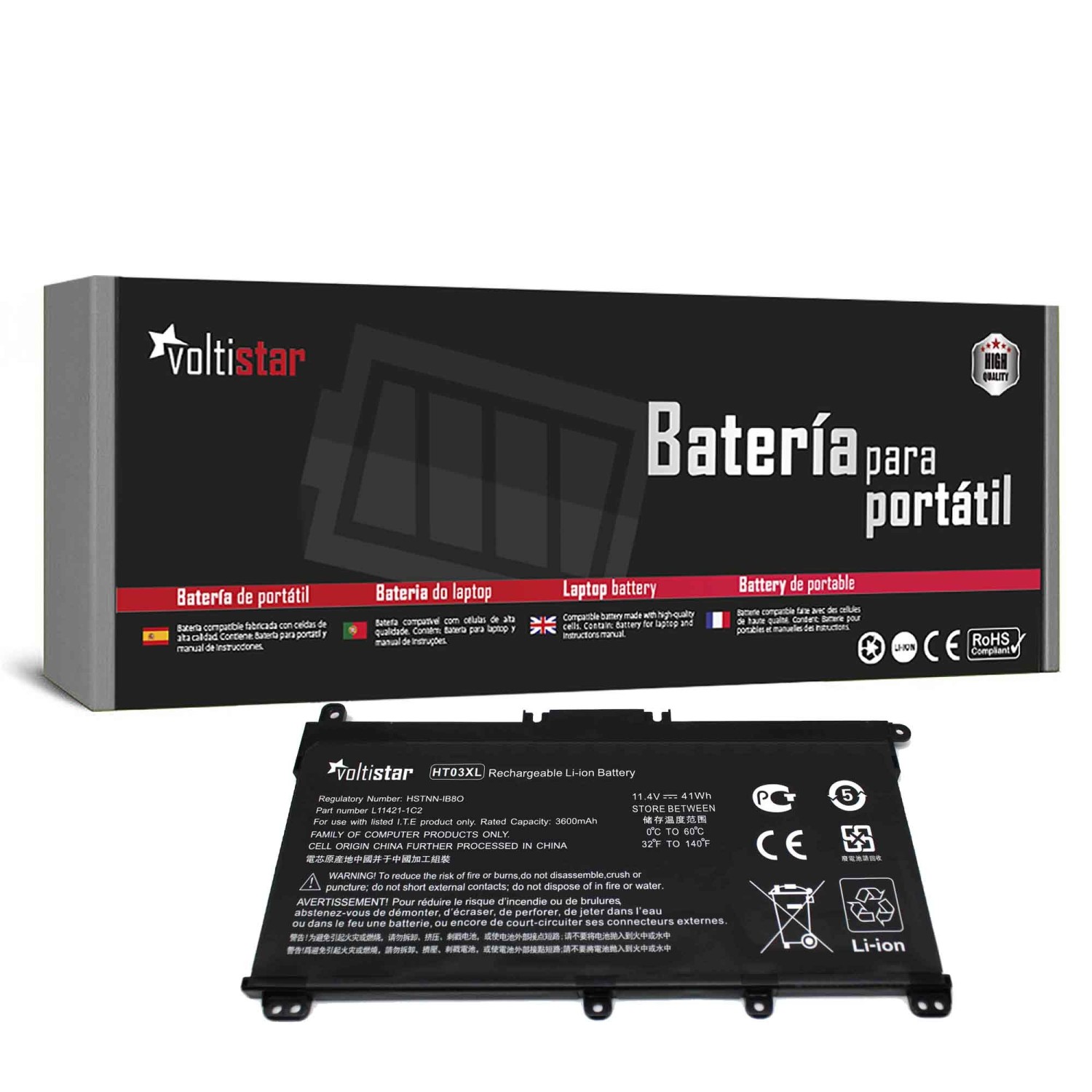 Batería portátil HT03XL - HP Pavilion 17-BY 17-CA Series - L11421-421