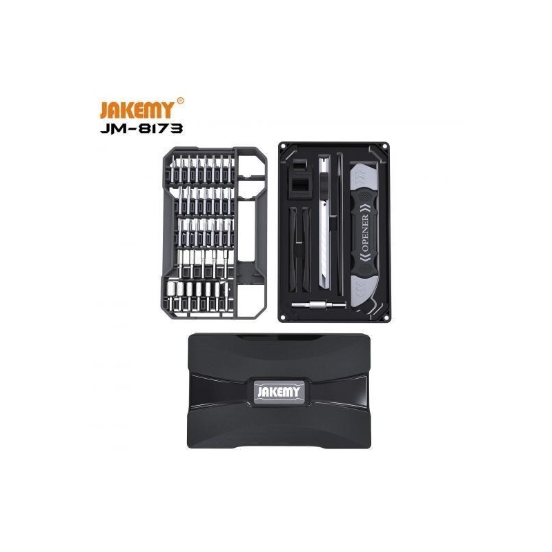 JUEGO DE DESTORNILLADORES PARA ELECTRÓNICA 69 EN 1 JAKEMY JM-8173