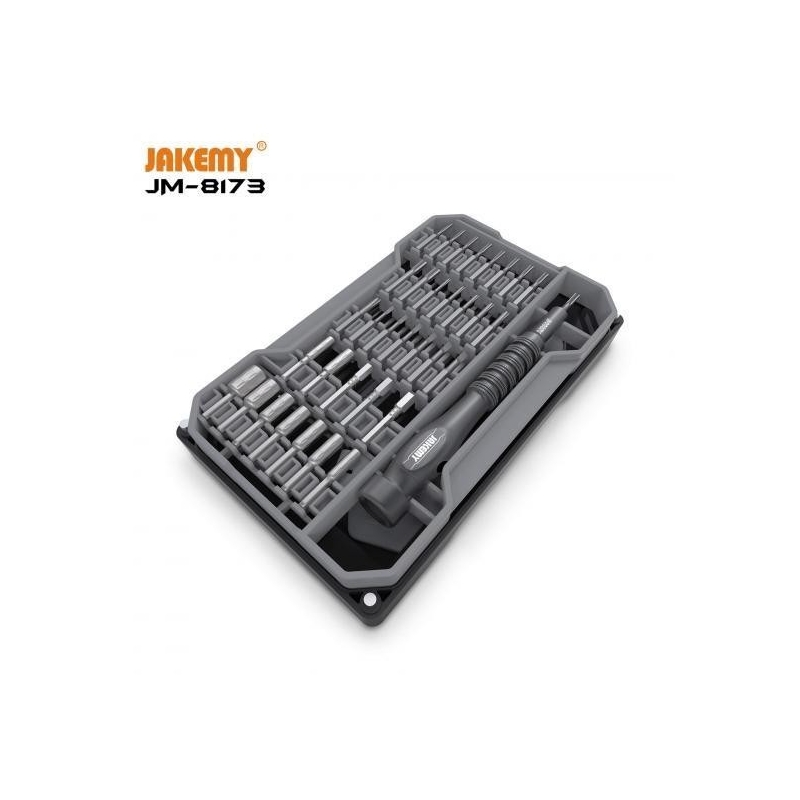 JUEGO DE DESTORNILLADORES PARA ELECTRÓNICA 69 EN 1 JAKEMY JM-8173