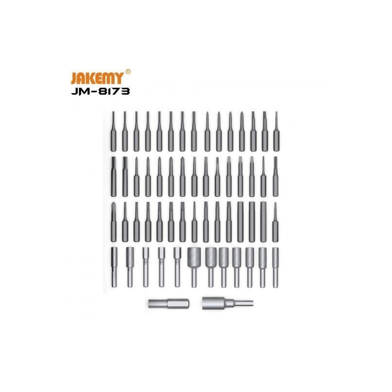JUEGO DE DESTORNILLADORES PARA ELECTRÓNICA 69 EN 1 JAKEMY JM-8173