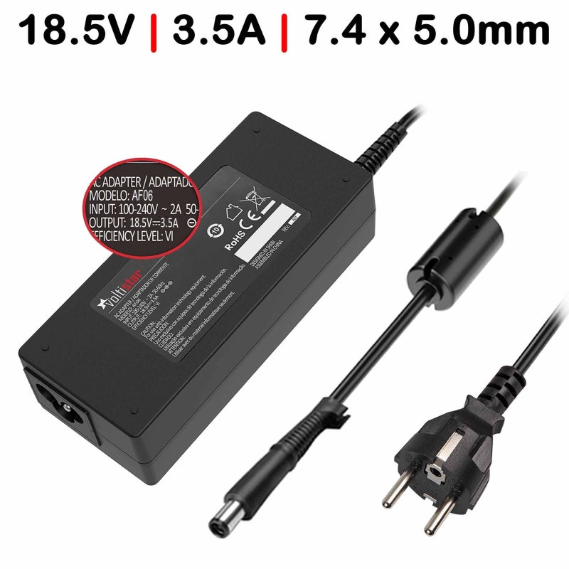 CARREGADOR PARA PORTATIL HP 18.5V 65W COM PIN