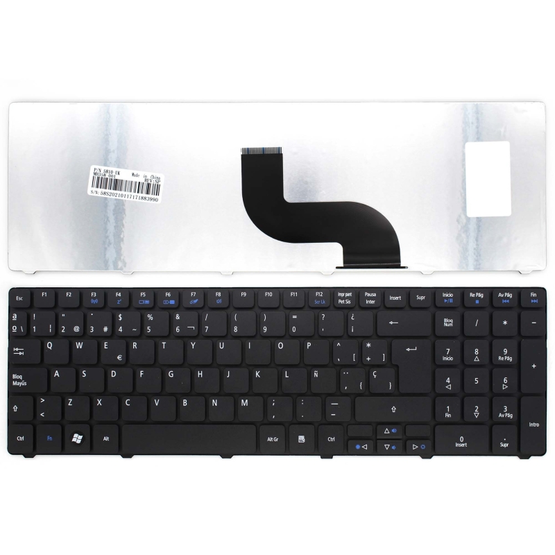 Tastiera Acer Aspire Kb.L170a.110, tastiera per laptop Nsk-Aubos