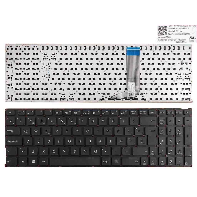 TECLADO PARA PORTATIL ASUS A556U K556U FL5900U R558U R558UQ X556U