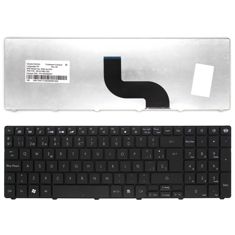 TECLADO PARA PORTATIL PACKARD BELL EASYNOTE TM82 TM85 TM86 TM87 TM80 TM83 LM81 LM82 LM83 LM86 LM87