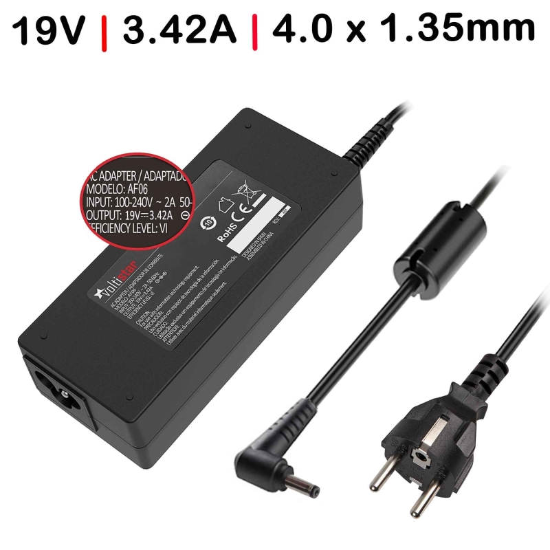 CARREGADOR PARA PORTATIL ASUS X553MA 19V 3.42A 65W 4.0*1.35MM