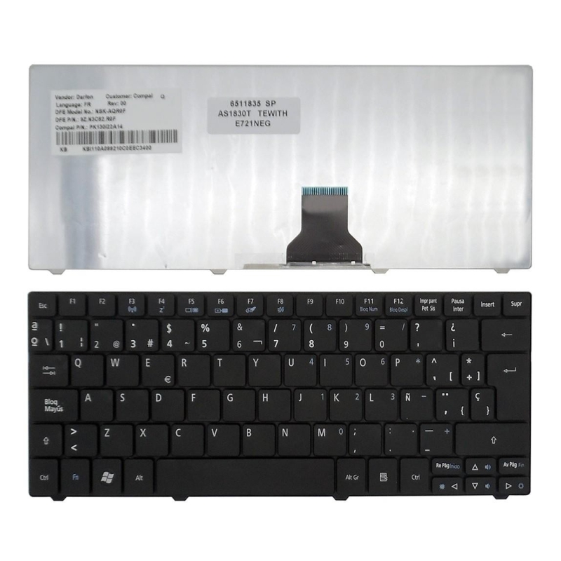 TECLADO PARA PORTATIL ACER NSK-AQ30S 9Z.N3C82.30S AEZH6P00010 MP-09B96E0-6982 PK130I23A18