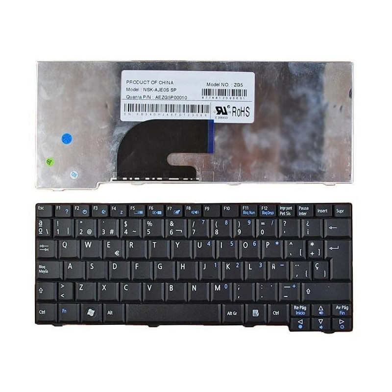 TECLADO PARA PORTATIL ACER PK130851017 NSK-AJ00S NSK-AJ10S