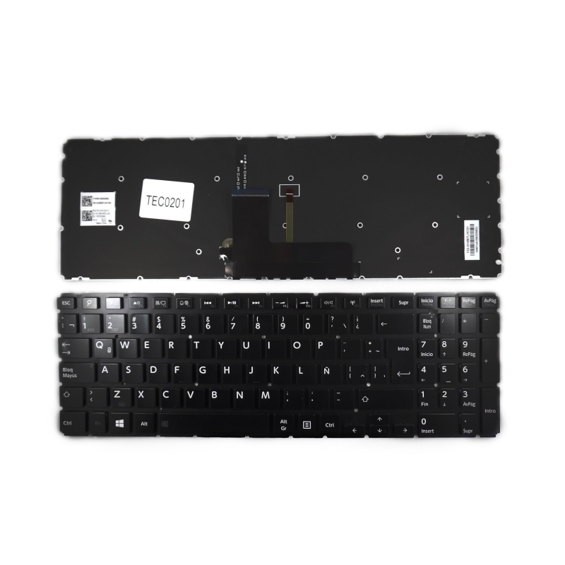 Tastiera retroilluminata per laptop Toshiba Satellite L50-B in latino