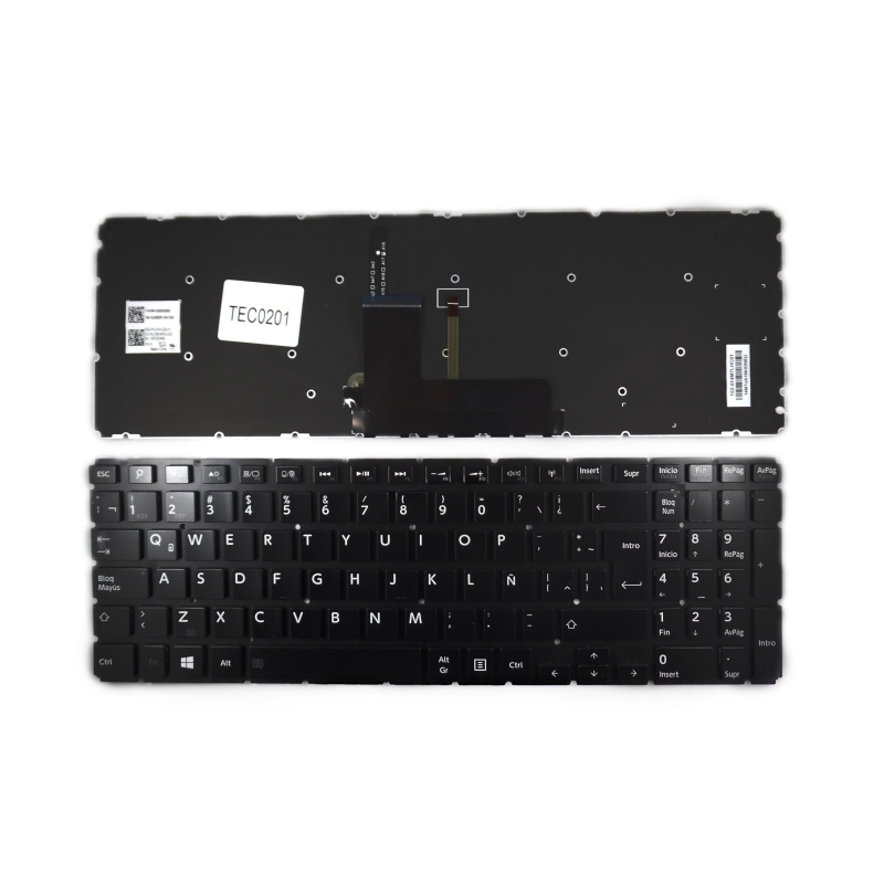 TECLADO BACKLIT PARA PORTATIL TOSHIBA SATELLITE L50-B L50D-B 0KN0-DQ3LA12 TBM14M76LAJ528