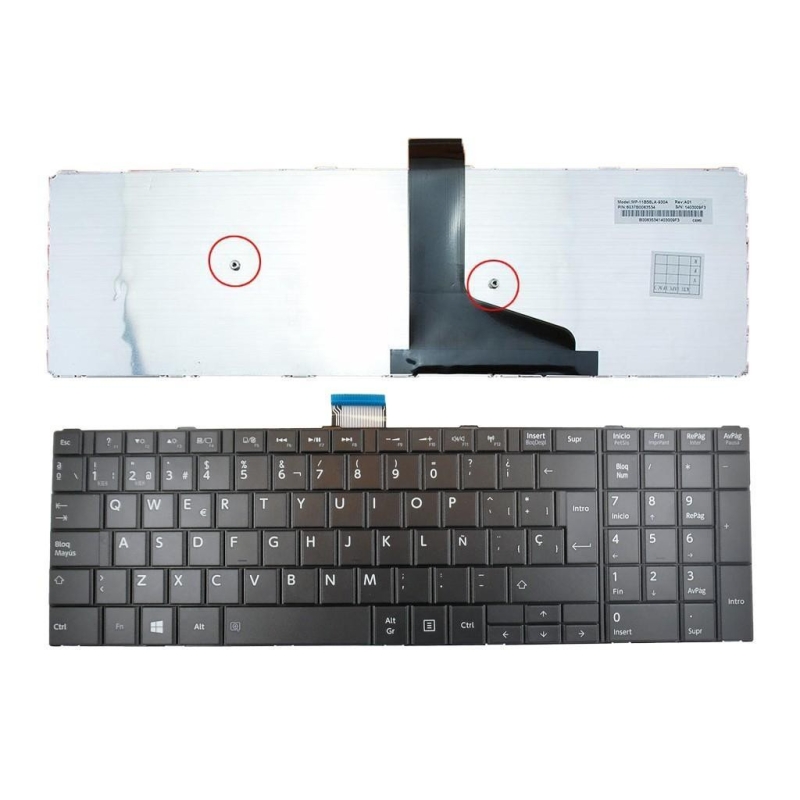 TECLADO PARA PORTATIL TOSHIBA SATELLITE S50 C75D MP-11B96E0-930A 154200GCV 6037B0096517