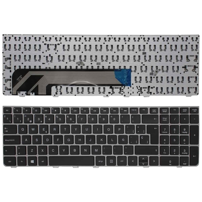 TECLADO PARA PORTATIL HP PROBOOK 4535S 4530S 4730S COM ESTRUTURA EN PRATA