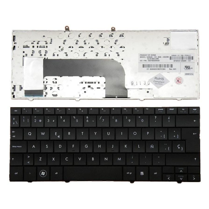 TECLADO PARA PORTATIL HP MINI 533551-071 NSK-HB20S 9J.N1B82.20S NSK-HB20S MP-08K36E0-930 V100226CK1 6037B0040155