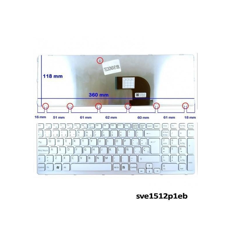 TECLADO PARA PORTATIL SONY VAIO 149028961ES 149152211ES 149169211ES