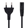 CABLE DE ALIMENTACIÓN PARA CARGADORES EN FORMA DE 8 NEGRO 1.5M