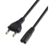 CABLE DE ALIMENTACIÓN PARA CARGADORES EN FORMA DE 8 NEGRO 1.5M