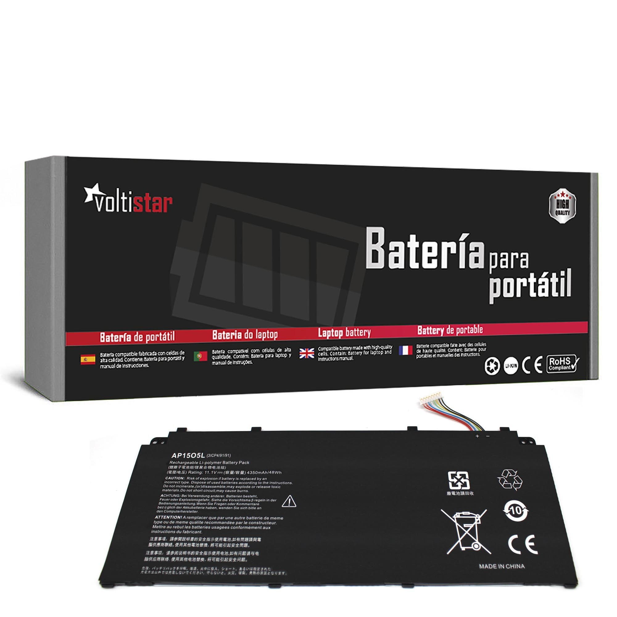 Bateria para Portátil ACER ASPIRE S13 S5-371 S5-371-52JR S5-371-56VE AP15O5L