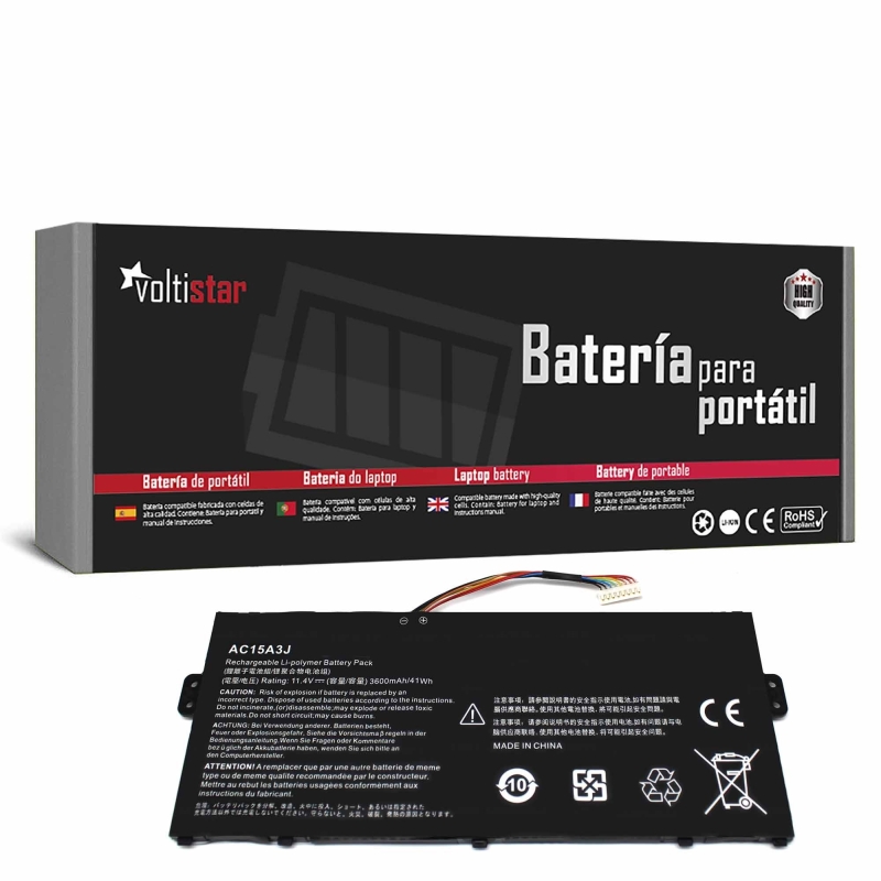 BATERIA PARA PORTÁTIL ACER CHROMEBOOK R11 CB5-132T CB3-131 C738T AC15A8J AC15A3J