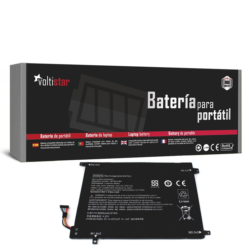 BATERÍA PARA PORTÁTIL HP PAVILION X2 10 DO02XL 810749-421 HSTNN-LB6Y TPN-I121 TPN-I122