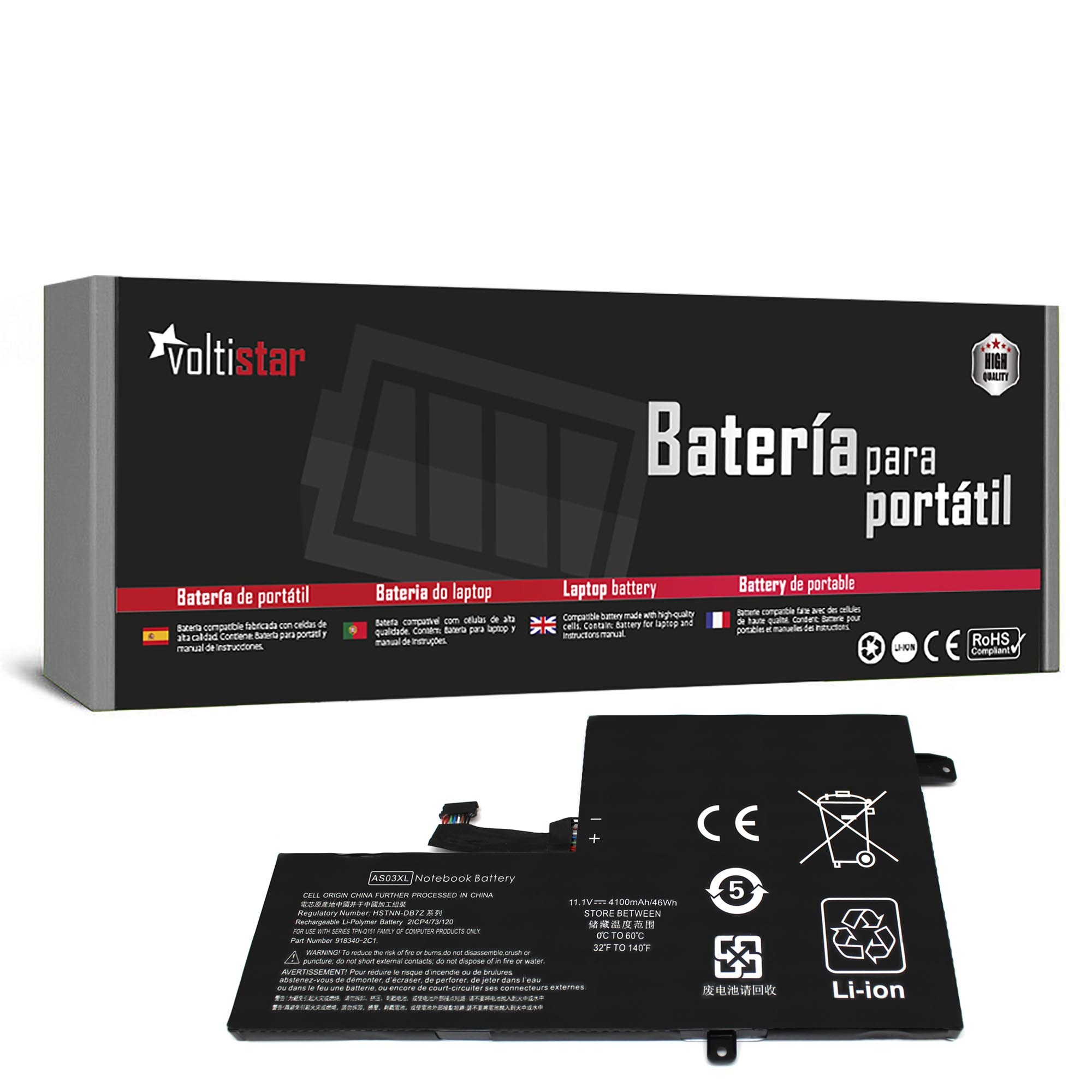 Bateria para Portátil HP CHROMEBOOK 11 G5 AS03XL HSTNN-IB7W 918340-1C1