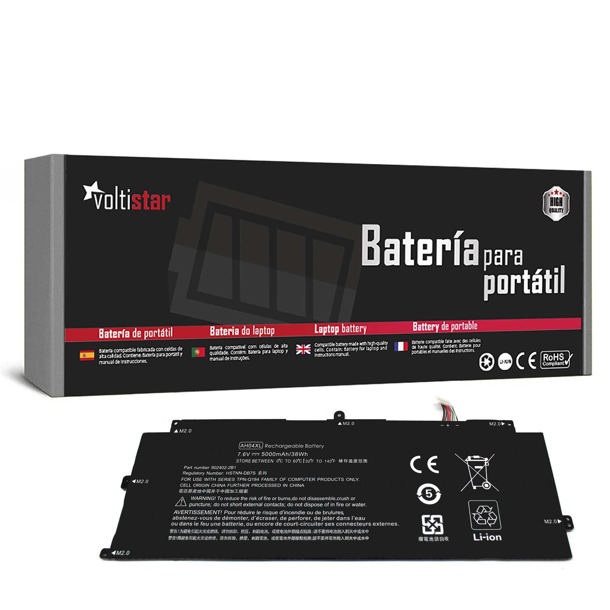 Bateria para Portátil HP SPECTRE 12 SERIES AH04XL AH04041XL 902402-2B2 902402-2C2 902500-855