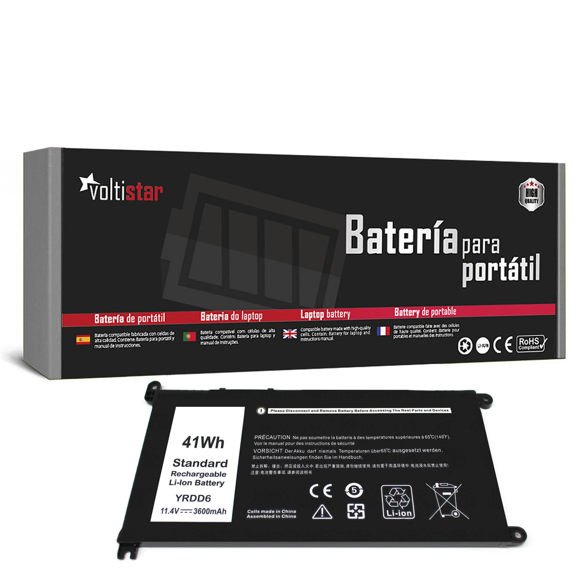 Bateria para Portátil DELL INSPIRON 14 5490 5491 5493 5498 YRDD6 P9OF 01VX1H