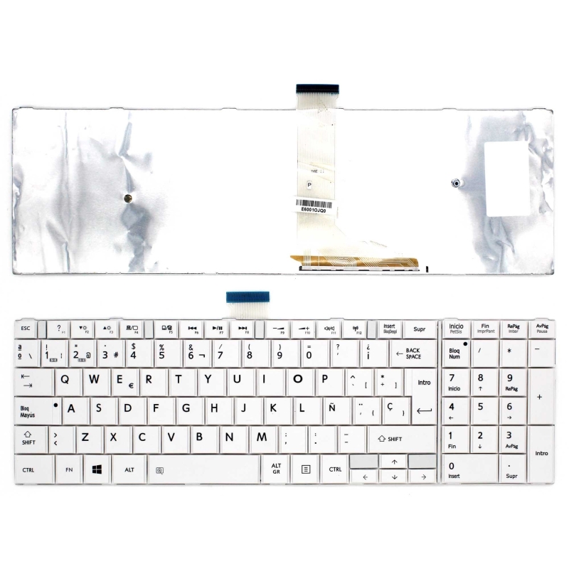 TECLADO PARA PORTATIL TOSHIBA SATELLITE C50-A C50D-A BRANCO