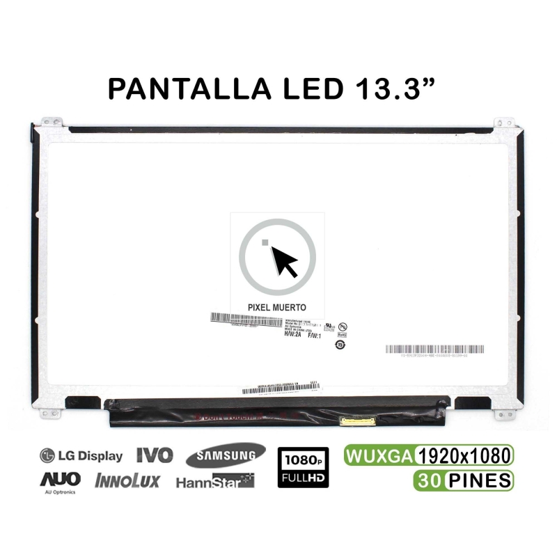 ECRÃ LED DE 13.3" PARA PORTATIL N133HCE-EAA FHD 30 PINES PIXEL MORTO