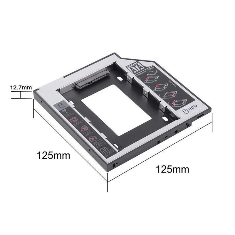 Supporto per custodia per disco rigido Caddy CD DVD 2.5 2° 12,7 mm universale