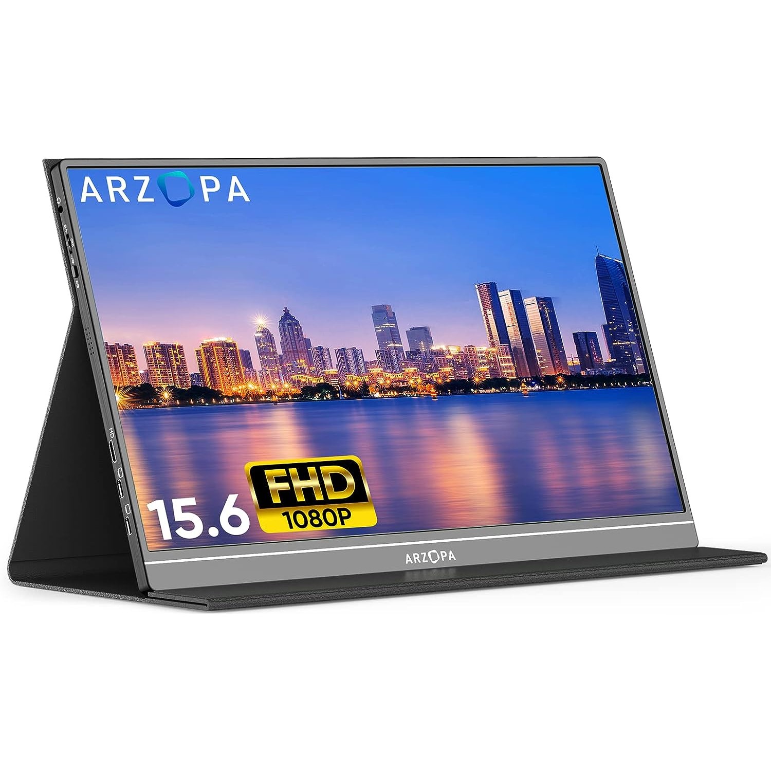  ARZOPA Portable Monitor 15.6'' FHD 1080P Portable Laptop  Monitor IPS Computer External Screen USB C HDMI Display for PC MAC Phone  Xbox PS5- A1 GAMUT : Electronics