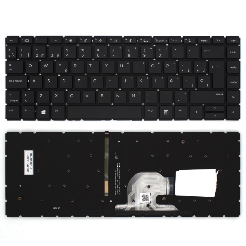 TECLADO PARA PORTATIL HP PROBOOK 440 G5 445 G6 440 G7 445 G7 SERIES L38138-131 RETROILUMINADO