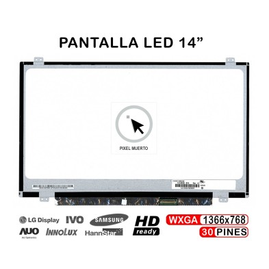 PANTALLA LED DE 14" PARA PORTÁTIL HP PROBOOK 640 G4 645 G4 ELITEBOOK 840 G2 840 G3 PIXEL MUERTO
